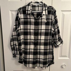 NWOT Port Authority University of Wyoming Women's Long Sleeve Plaid Shirt